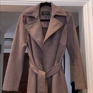 NWOT Ann Taylor Faux Suede Trench Coat, Size S